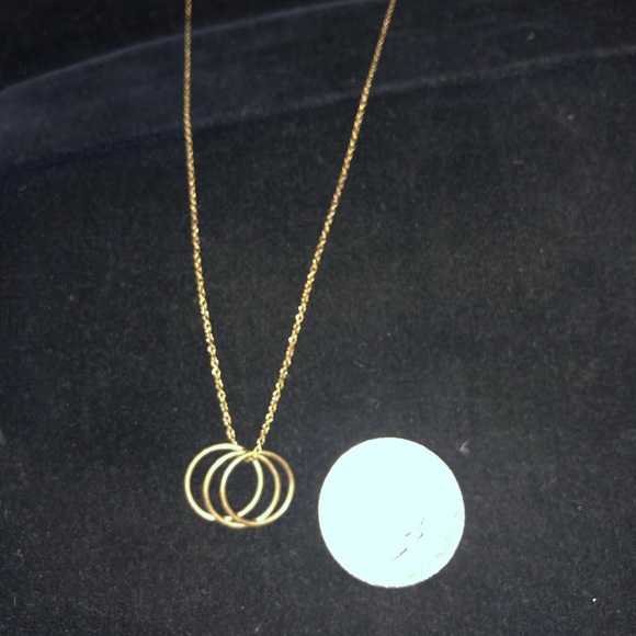 π 3 circle pendants 16β gold like chain - Picture 7 of 14